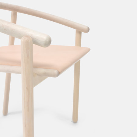 Wooden chair isolated on a white background. 3d rendering.の写真素材