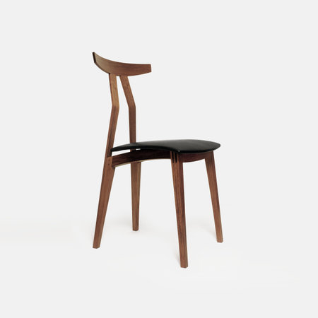 Wooden chair isolated on a white background. 3d rendering.の写真素材