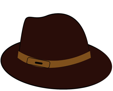 Leather Cowboy Hat on white backgroundの写真素材