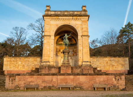 Peace Memorial Edenkoben on a spring morningの写真素材