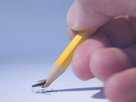 Concept image of a broken pencil