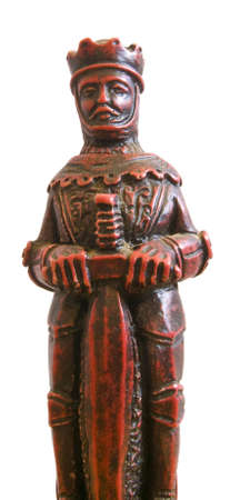 Close up of a red king chess pieceの写真素材