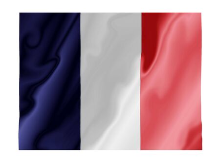 Fluttering image of the French national flagの写真素材