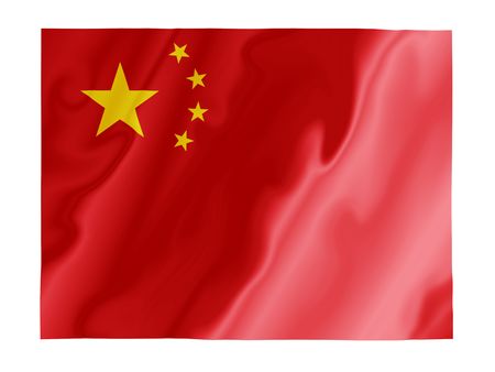 Fluttering image of the Chinese national flagのeditorial素材