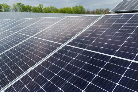 Sun solar panels electricity sustainability of planet. Green energy for home. Solar cells power...