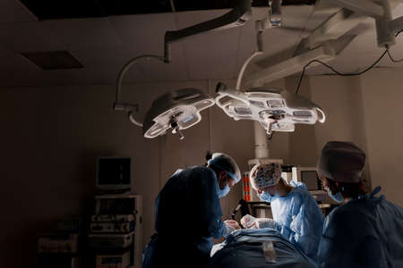 Blepharoplasty plastic surgery operation for modifying the eye region of the face in medical clinic....
