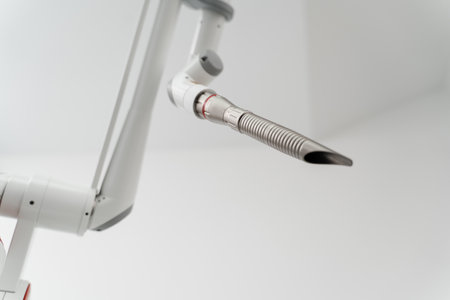 Surgical laser for rejuvenation skin procedures. Laser can be used to cut, burn or destroy tissue. Professional medical laser for dermatologyの写真素材