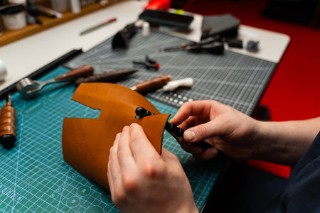 Leather edge burnishing provides smooth, glossy finishing. Leather burnishing creates polished edges...