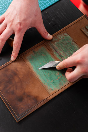 Knife sharpening for leatherwork. Blade sharpening ensures smooth cuts and high-quality results in...