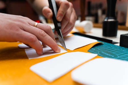 Leather crafting with precision knife and templates. Leather Cutting with Knife and Templates....