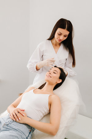 Platelet-Rich Plasma revitalizes hair follicles and improves growth. Mesotherapy for hair strengthens follicles and enhances density. Advanced plasma injection therapy stimulates natural regenerationの写真素材