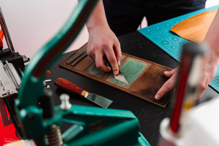Blade sharpening ensures smooth cuts and high-quality results in traditional craftsmanship. Knife...
