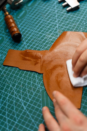 Conditioning leather with a cloth restores shine, flexibility, and strength. Leather dye or...
