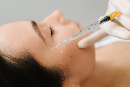 Facial biorevitalization to restore hydration and elasticity. Biorevitalization injections to...