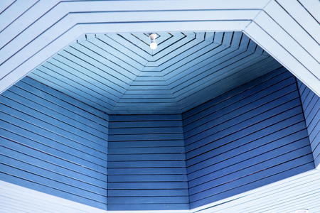 The blue ceiling is beautiful and comfortable.の写真素材
