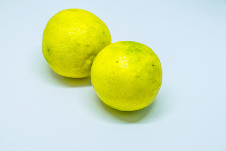 Lime. Fresh fruit with leaf isolated on white background.の写真素材