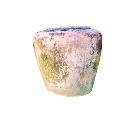 Ancient pots on white background, suitable for decoration. beautifulの写真素材