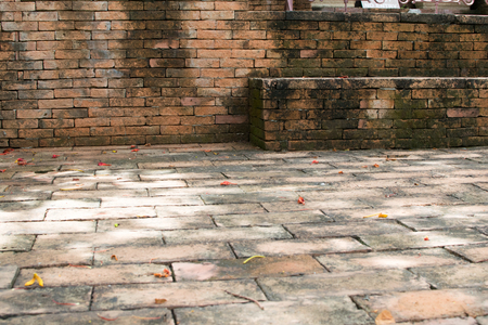 Old Brick Background, Light Orange In the temple texture, vintage, architectureの写真素材