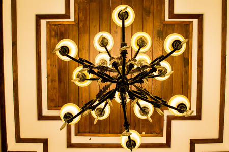 Ceiling light, Beautiful decorationの写真素材