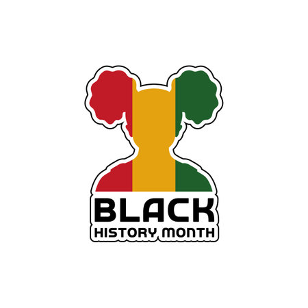 Black History Month sticker designのイラスト素材