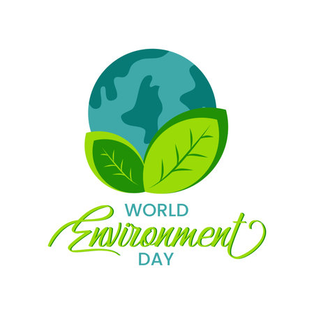 World Environment Day vector design template. Save the Earth logo. Vector illustration.のイラスト素材