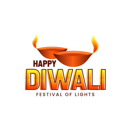 Happy Diwali Festival of Lights Vector Template Designのイラスト素材