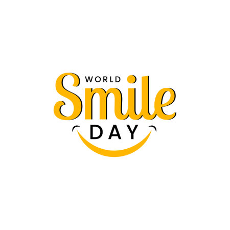 World Smile Day Vector Design Template. Happy Smile Day Letteringのイラスト素材