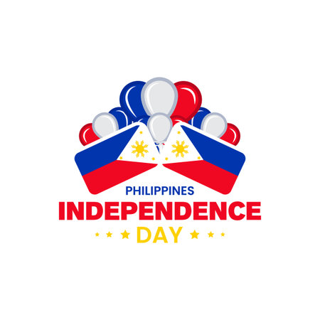 Philippines Independence Day Vector Design. Happy Philippines National Day Vector Design.のイラスト素材
