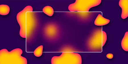 Abstract background with dynamic liquid shapes. Frosted glass. Vector templateのイラスト素材