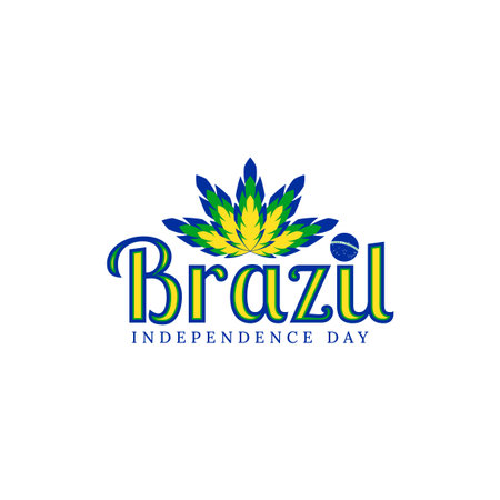 Brazil Independence day isolated on whiteのイラスト素材