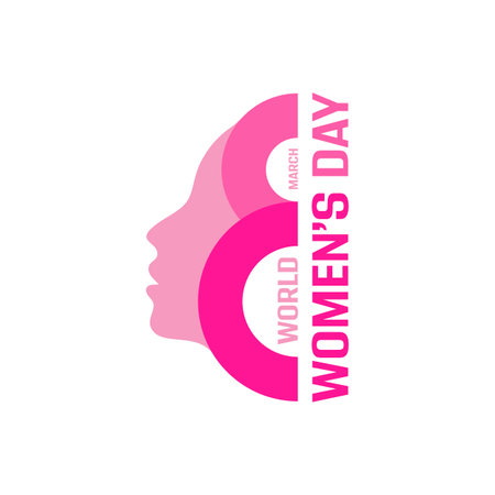 8 March. International Women's Day. Greeting card. Vector illustrationのイラスト素材