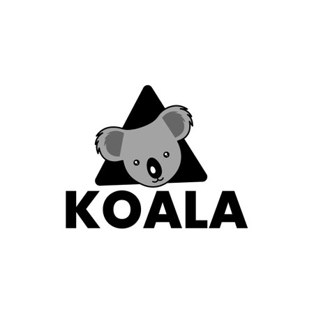 Koala logo design vector template, Company logoのイラスト素材