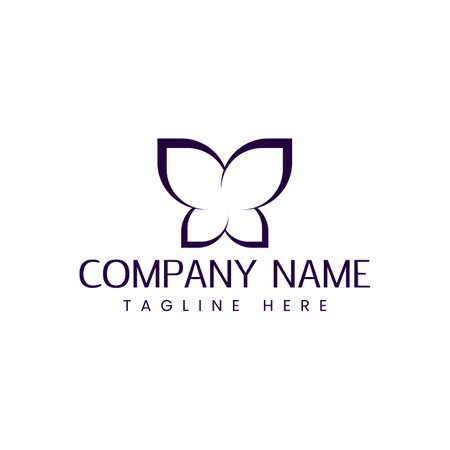 Butterfly logo design vector template. Beauty logoのイラスト素材