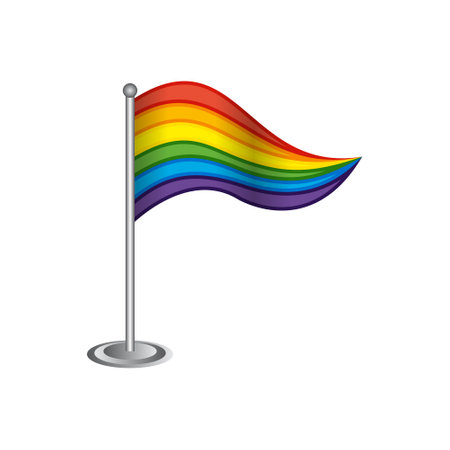 Rainbow Pride Flag Vector, Symbol of Diversity and Equalityのイラスト素材