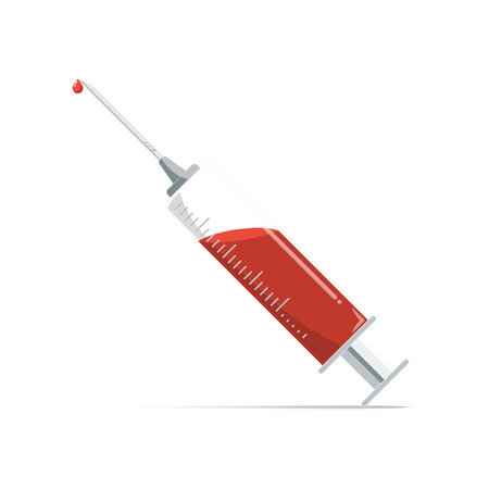 syringe medical vectorのイラスト素材