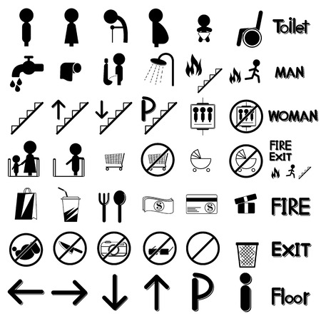 vectors symbol icon toilet shoppingのイラスト素材
