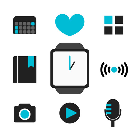 vectors smart-watch smart phone technologyのイラスト素材