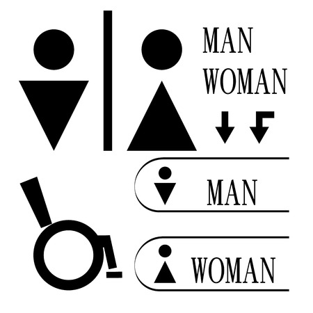 icon toilet symbol signのイラスト素材