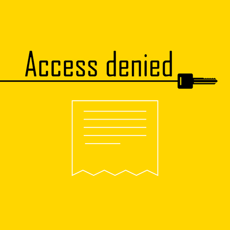 message error Access denied signのイラスト素材