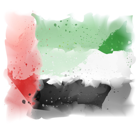map of United Arab Emirates Watercolor paintのイラスト素材