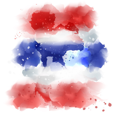 map of thailand Watercolor paintのイラスト素材