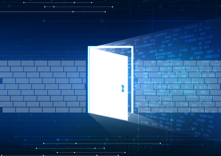 vector abstract background technology illustration communication data securityのイラスト素材