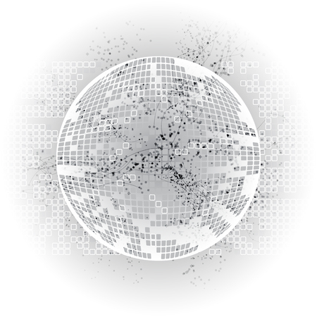 Vector background abstract technology communication data Scienceのイラスト素材