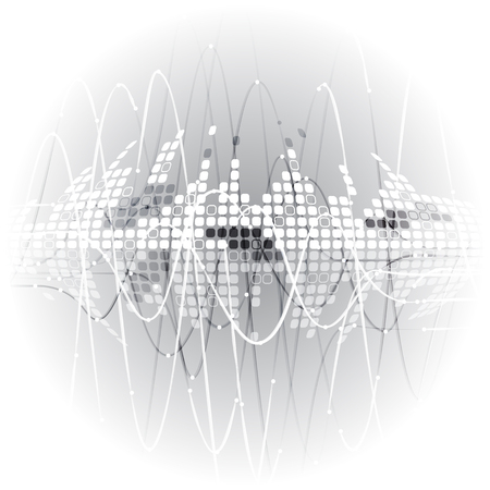 Vector background abstract technology communication data Scienceのイラスト素材