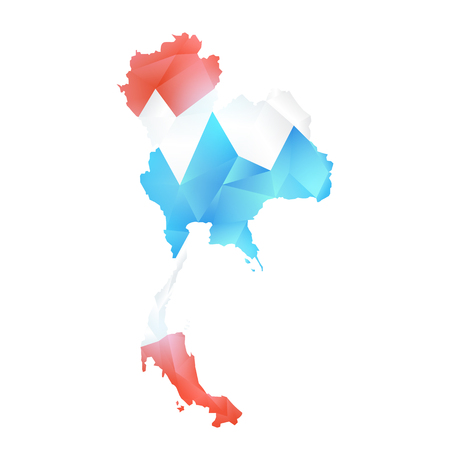A vector map of thailand polygon.のイラスト素材