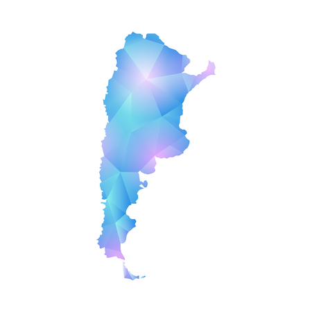 map of Argentina vector design Illustration polygonのイラスト素材