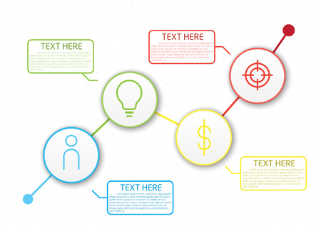 Vector illustration Infographic workflow layout diagram number options web designのイラスト素材