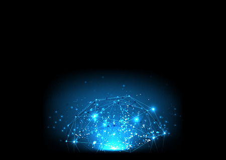 vector polygon background abstract technology communication data Scienceのイラスト素材