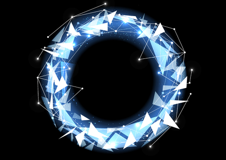 vector polygon background abstract technology communication data Scienceのイラスト素材