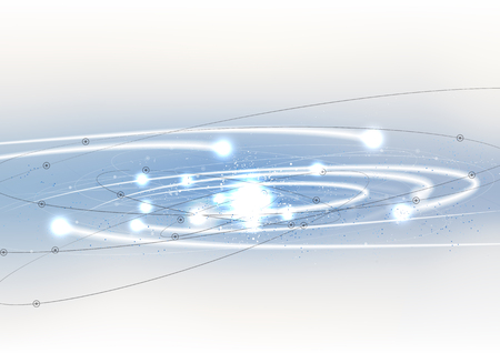 Vector white background abstract technology communication data Scienceのイラスト素材